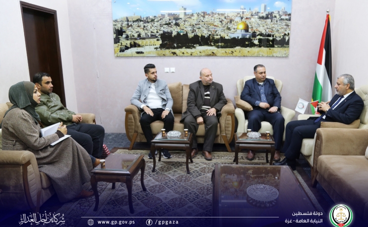 النائب العام يؤكد على الشراكة والتكامل مع كافة مكونات الجسم النقابي في قطاع غزة