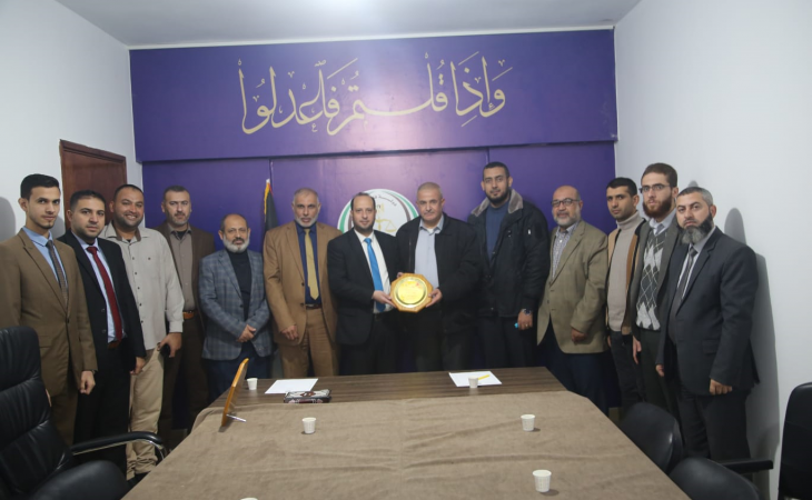 نيابة الوسطي الجزئية تستقبل وفداً من حركة حماس بمنطقة الزوايدة