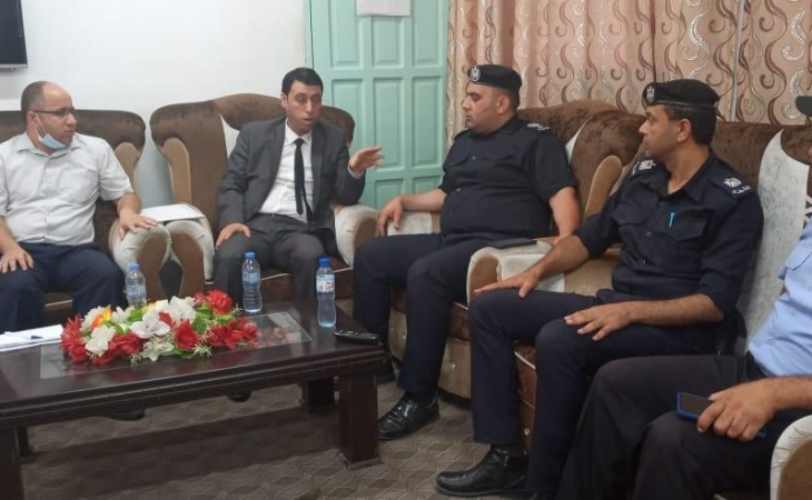 التفتيش القضائي يجري جولات تفتيشية علي مركزي شرطة التفاح والدرج والشجاعية: