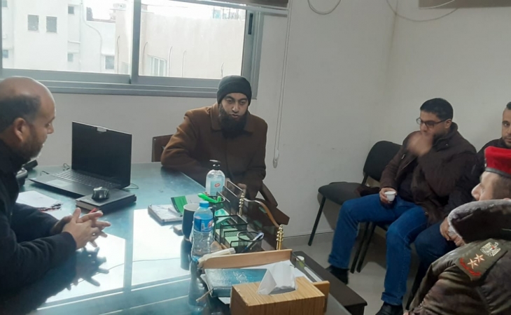 نيابة المؤسسات وجرائم الأموال تجتمع بوفد من إدارة الأمن العسكري