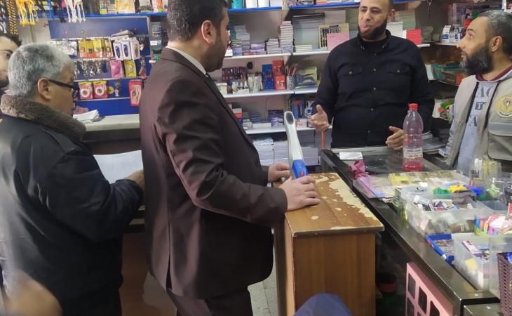 نيابة الشمال الجزئية تجري جولة تفقدية وتفتيشية على بعض  المحال التجارية والمخابز والمولات والمكاتب في محافظة الشمال
