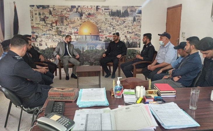مدير نيابة شمال غزة  يستقبل مدير مركز شرطة بيت لاهيا ويؤكد على تحقيق الأمن وإرساء العدالة مع الشركاء