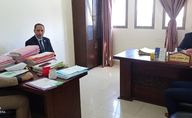 التفتيش القضائي في النيابة العامة يُجري زيارة إلى نيابة غزة الكلية