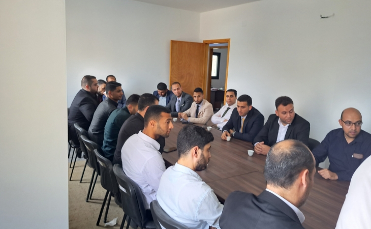 نيابة خانيونس الجزئية تستقبل وفداً من الكتلة الإسلامية في نقابة المحامين