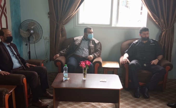 وكيل نيابة شمال غزة الكلية يناقش مع مدير عام مراكز الاصلاح والتأهيل  محددات الاجازات البيتية للنزلاء