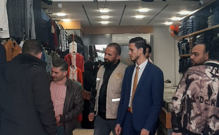 نيابة الوسطى الجزئية تُجري جولة تفقدية تفتيشية على بعض  المحال التجارية والمخابز والمولات في المحافظة الوسطى