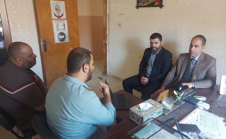 مدير نيابة غزة الجزئية الثانية يجري جولة تفتيشية على أقسام مركز شرطة الشاطئ