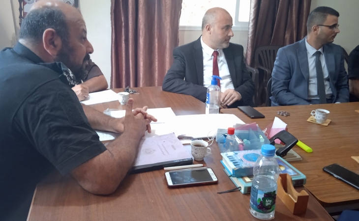 مدير نيابة الوسطي  و مدير الدفاع المدني بالمحافظة ، ويؤكدان  الحرص على تطبيق شروط الأمن والسلامة العامة للمنشآت