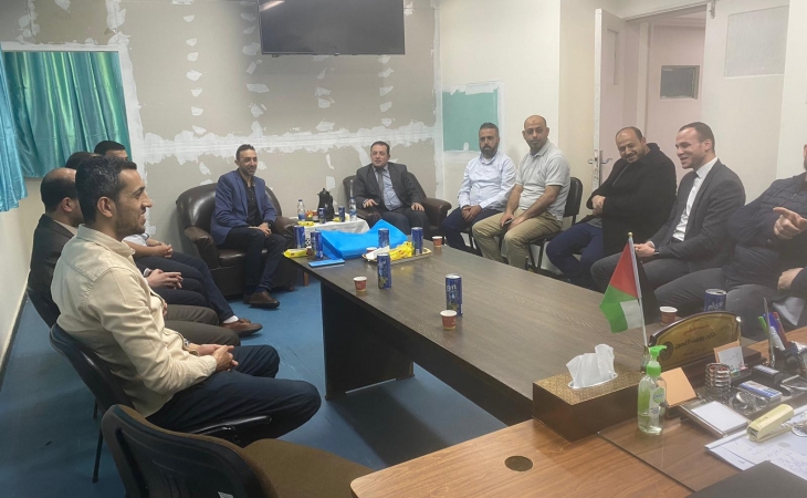 نيابة غزة الجزئية الثانية تُجري زيارة لمدير دائرة المباحث الطبية