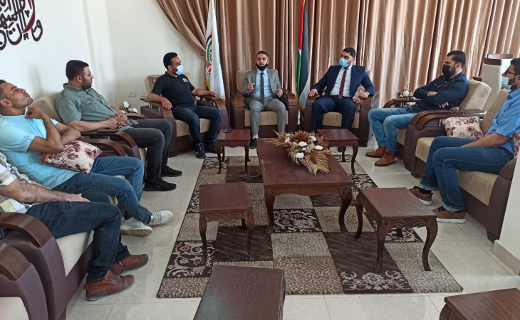 مدير نيابة غزة الأولي يستقبل مدير مكافحة المخدرات بالمحافظة