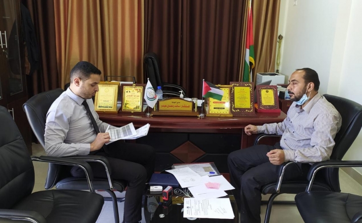 مدير نيابة غزة الاولي  يبحث مع المستشار القانوني لسلطة المياه تعزيز الآليات القانونية لحماية موارد المياه