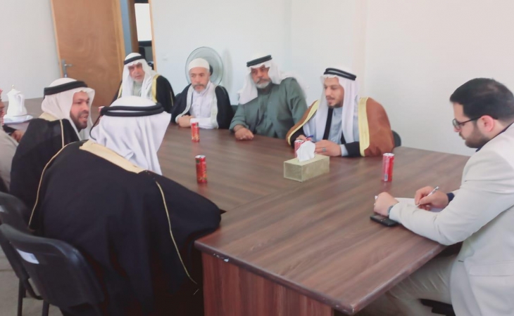 نيابة خانيونس الجزئية تنظم لقاءً مفتوحاً مع وجهاء ومخاتير ورجال إصلاح منطقة القرارة بخانيونس