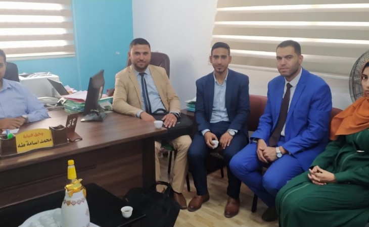  نيابة الوسطى الجزئية تستقبل وفداً من نقابة المحامين في المحافظة الوسطى