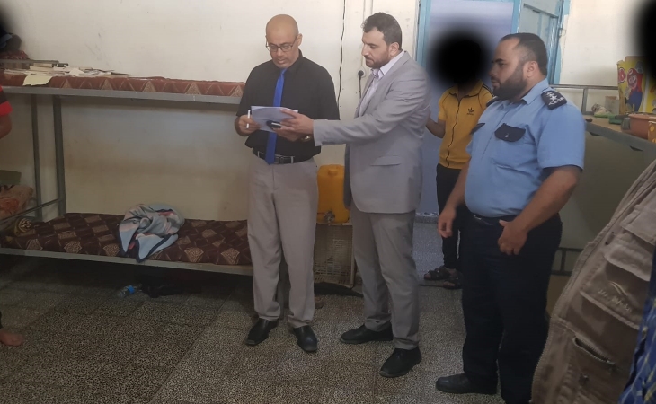 نيابة تنفيذ الاحكام تتفقد مركز تأهيل و اصلاح خانيونس المركزي