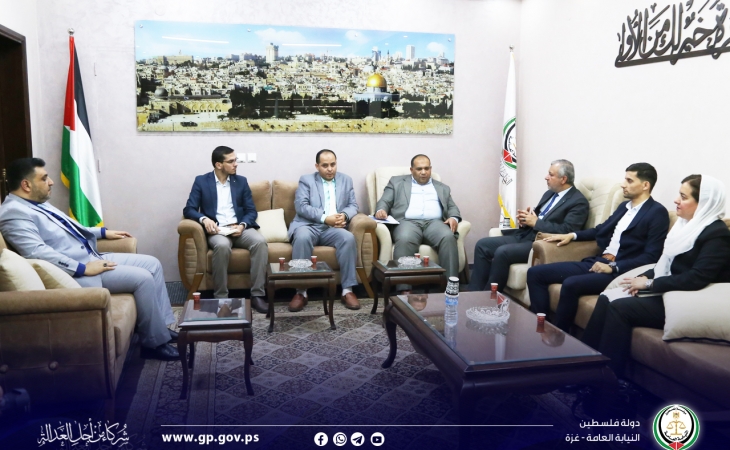 النائب العام يؤكد على الاستمرار في فتح قنوات اتصال وتواصل مع كافة مكونات الجسم النقابي في قطاع غزة