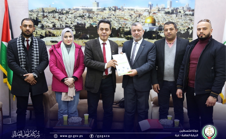 النائب العام يلتقي مع الهيئة الدولية لدعم حقوق الشعب الفلسطيني (حشد)
