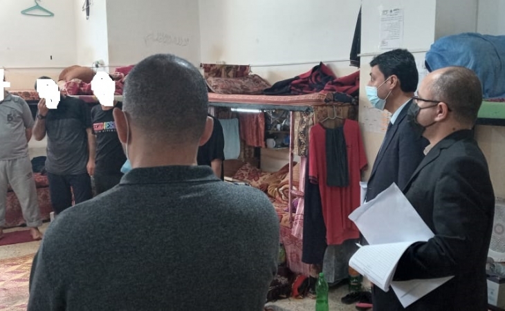 التفتيش القضائي يجري جولة تفقدية لمركز اصلاح وتأهيل الكتيبة والنساء