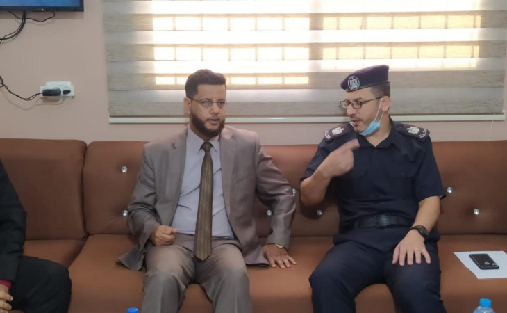 نيابة خانيونس الجزئية تجري زيارة تهنئة لمدير مركز شرطة المدينة بخانيونس