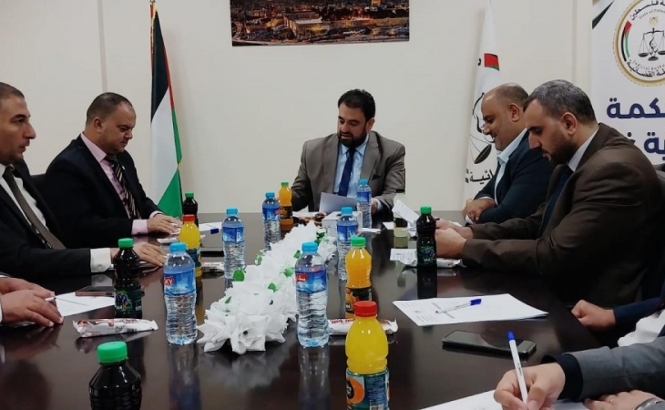 نيابة غزة الكلية تناقش مع محكمة بداية غزة وضع ملفات الجنايات