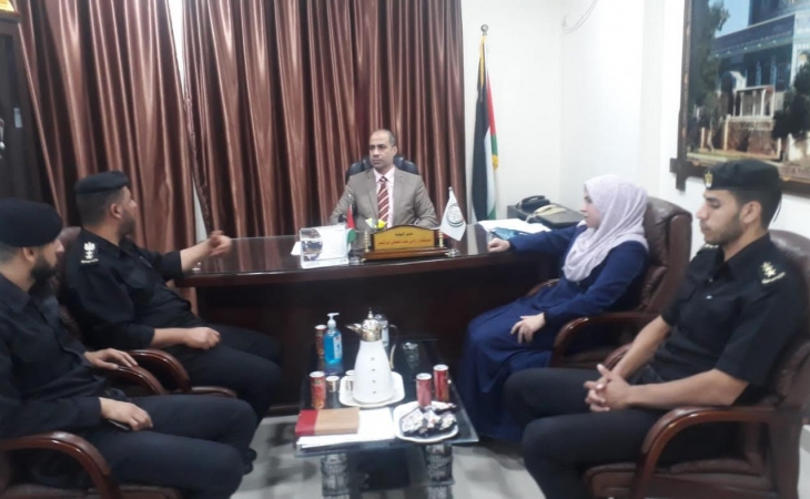 نيابة غزة الجزئية الثانية تستقبل مدير مركز إصلاح وتأهيل  طيبة المركزي لبحث سبل التعاون المشترك