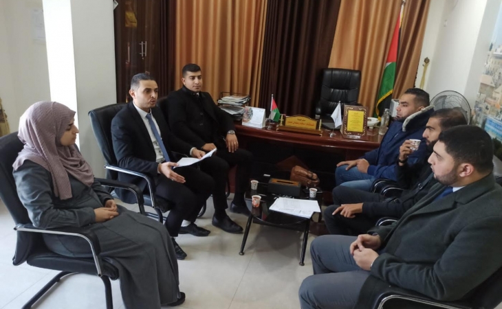 نيابة غزة الجزئية الأولي تعقد اجتماعاً مع شرطة مرور محافظة غزة