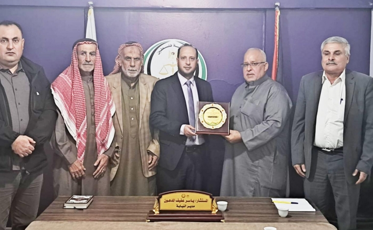 نيابة الوسطى الجزئية تستقبل لجنة الإصلاح وشئون العشائر في المحافظة الوسطى