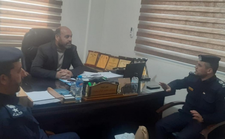 رئيس نيابة المؤسسات ومكافحة الفساد وجرائم الأموال يجتمع بمدير دائرة غزة بالشرطة القضائية
