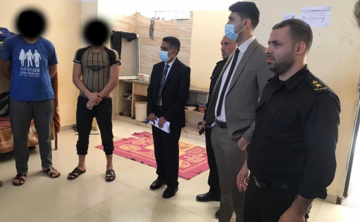 نيابة غزة  الكلية تتفقد النزلاء بمركز إصلاح وتأهيل طيبة المركزي