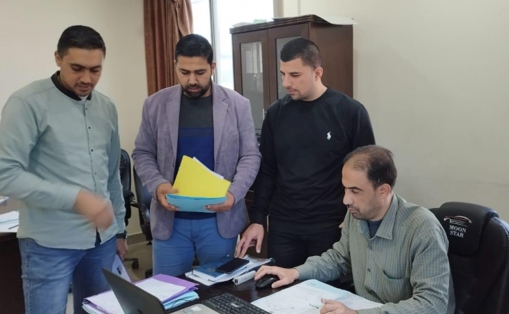 دائرة الأرشيف المركزي تُجري جولة متابعة وتدقيق على النيابات الجزئية في قطاع غزة