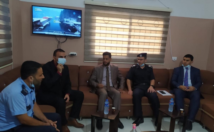 نيابة خانيونس الجزئية تجري زيارة تهنئة لمدير مركز شرطة المدينة بخانيونس